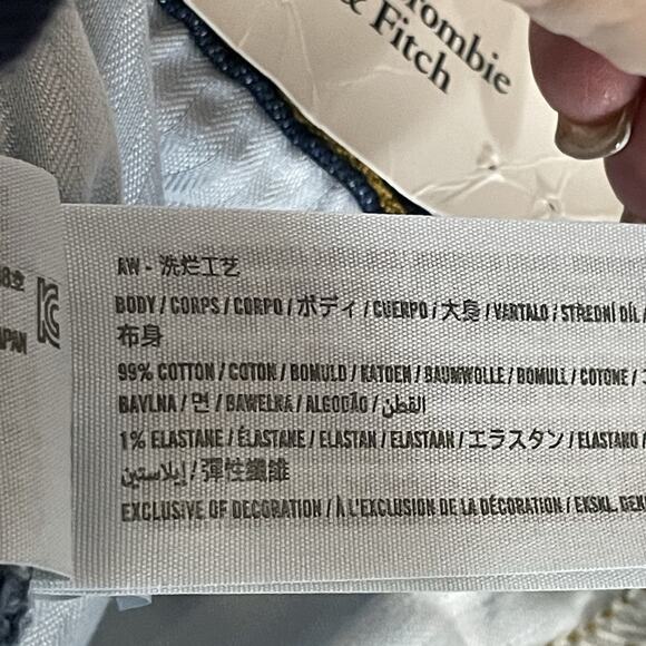 Abercrombie & Fitch The 90s Straight Women 16R Dark Blue Ultra High Rise NEW - Picture 8 of 10